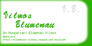 vilmos blumenau business card